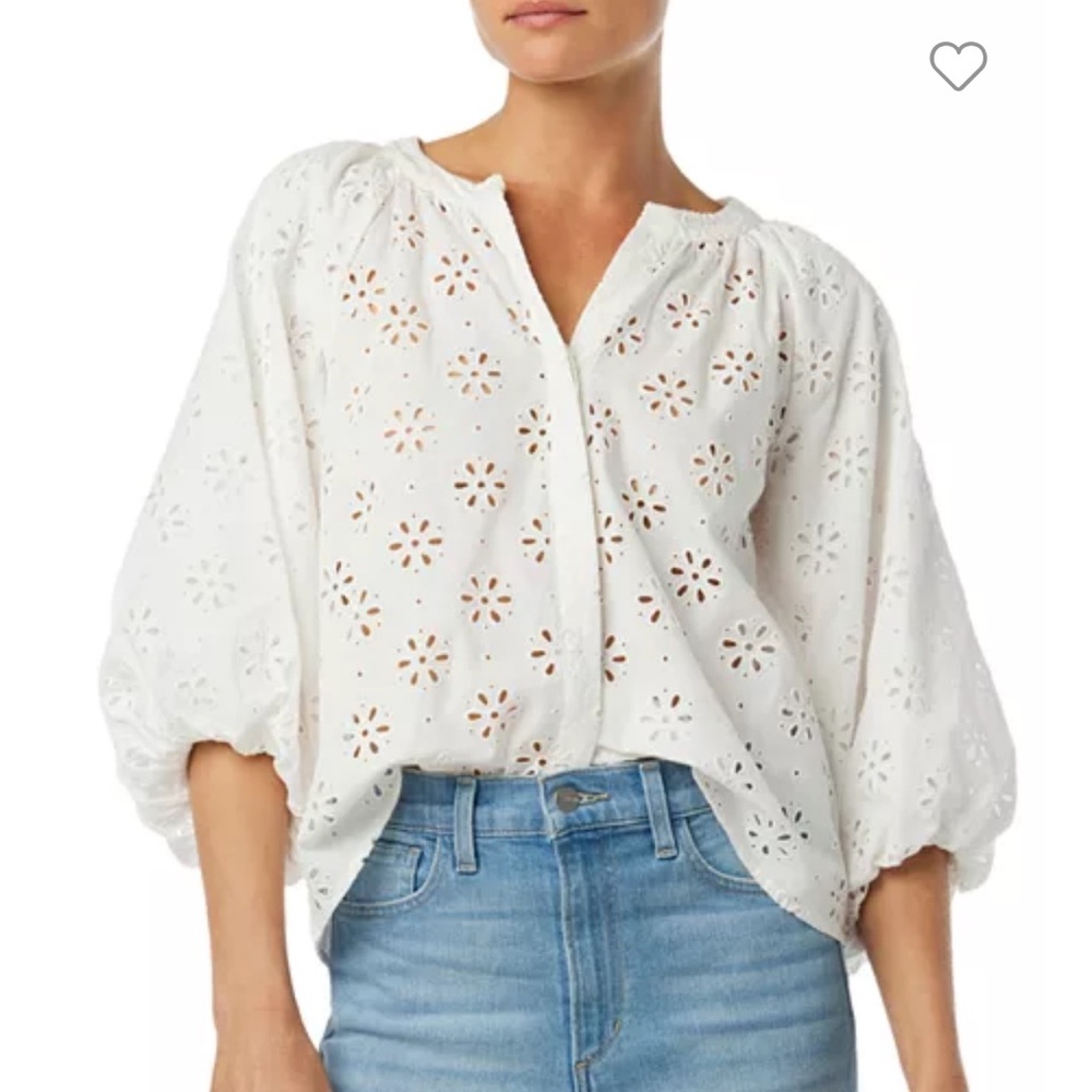JOE’S JEANS The Andie Broderie Blouse, Size S, NWT